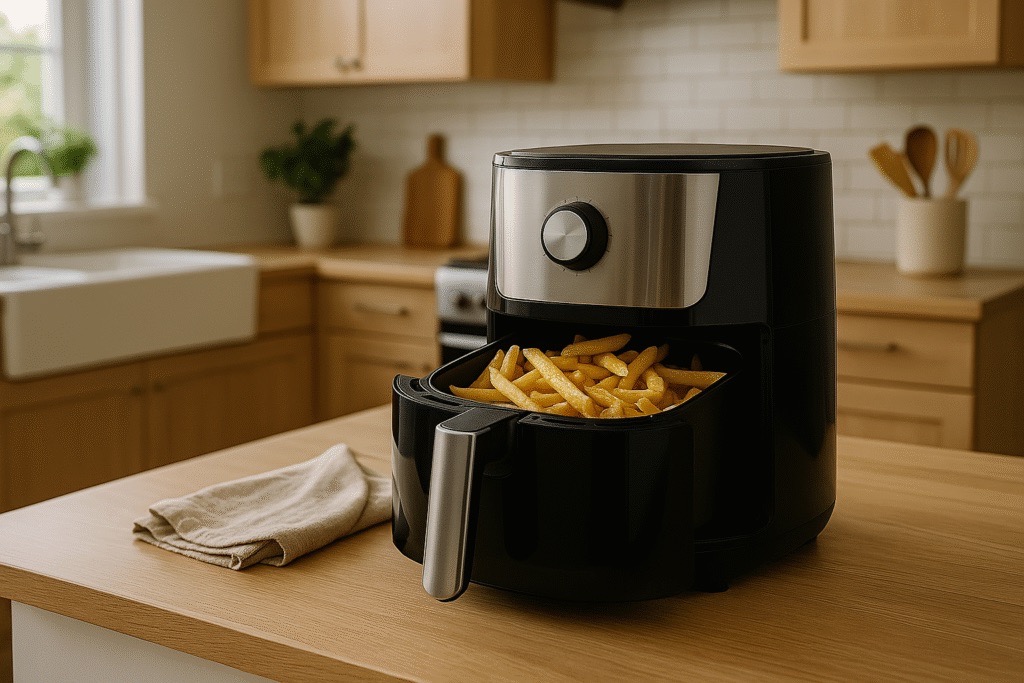 airfryerin korissa ranskalaisia
