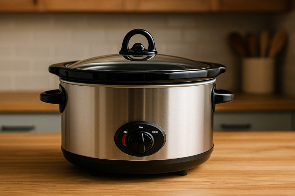 metallin värinen haudutuspata keittiössä