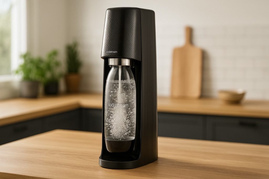 hiilihapotuslaita keittiön pöydällä