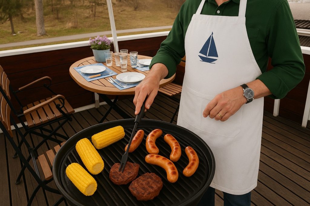 sähkögrilli parvekkeella