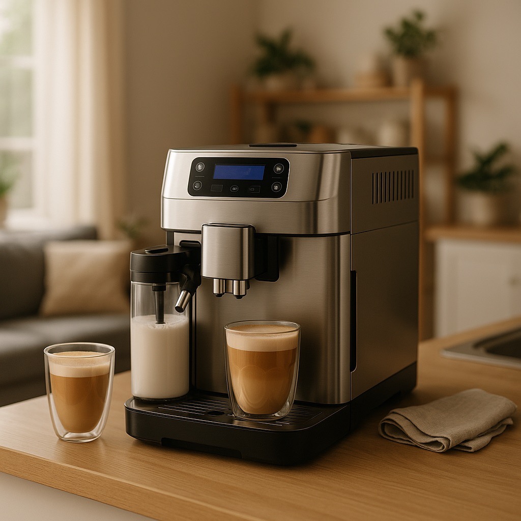 kahvikone keittiön pöydällä