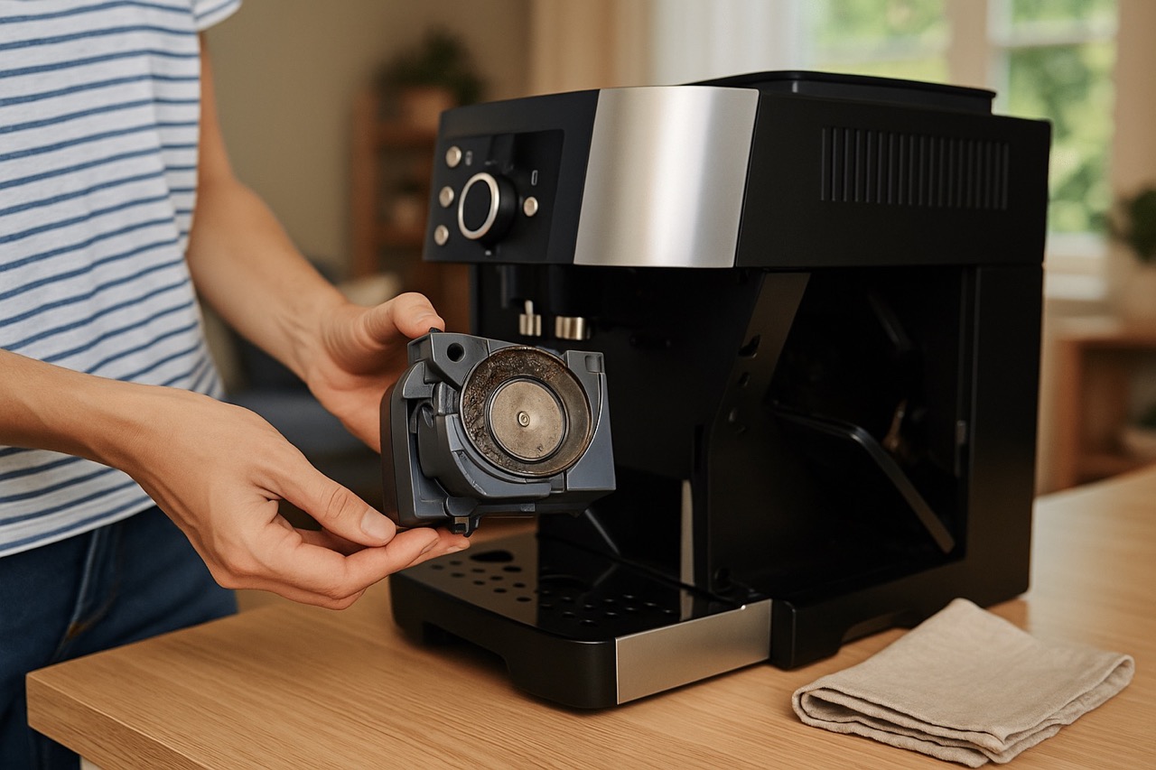 kahvikoneen puhdistus