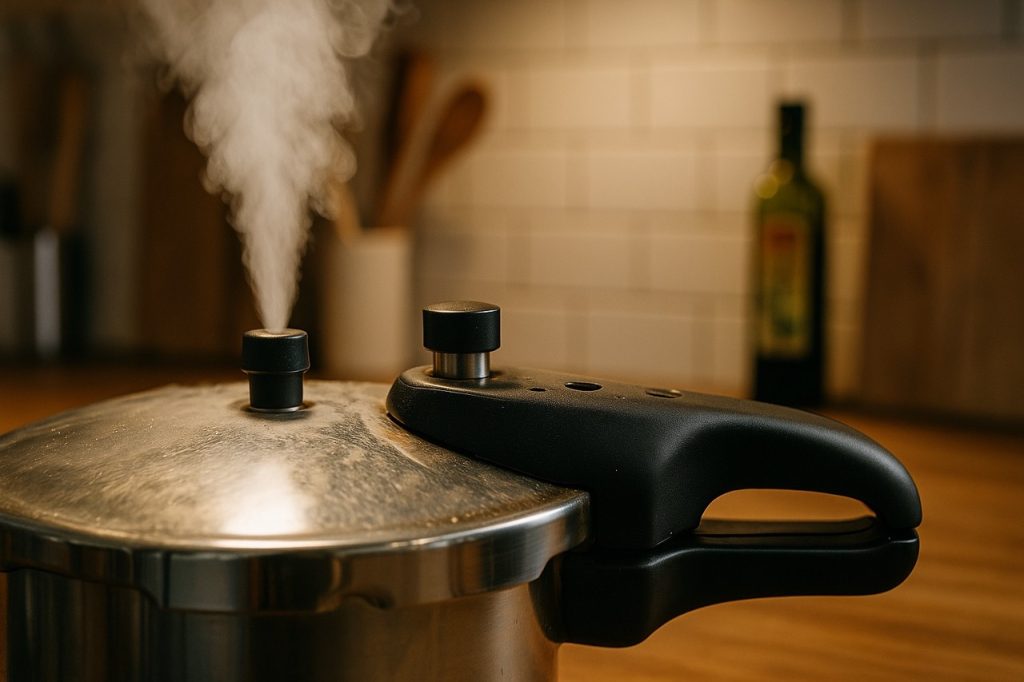 painekattila ja hyöryä