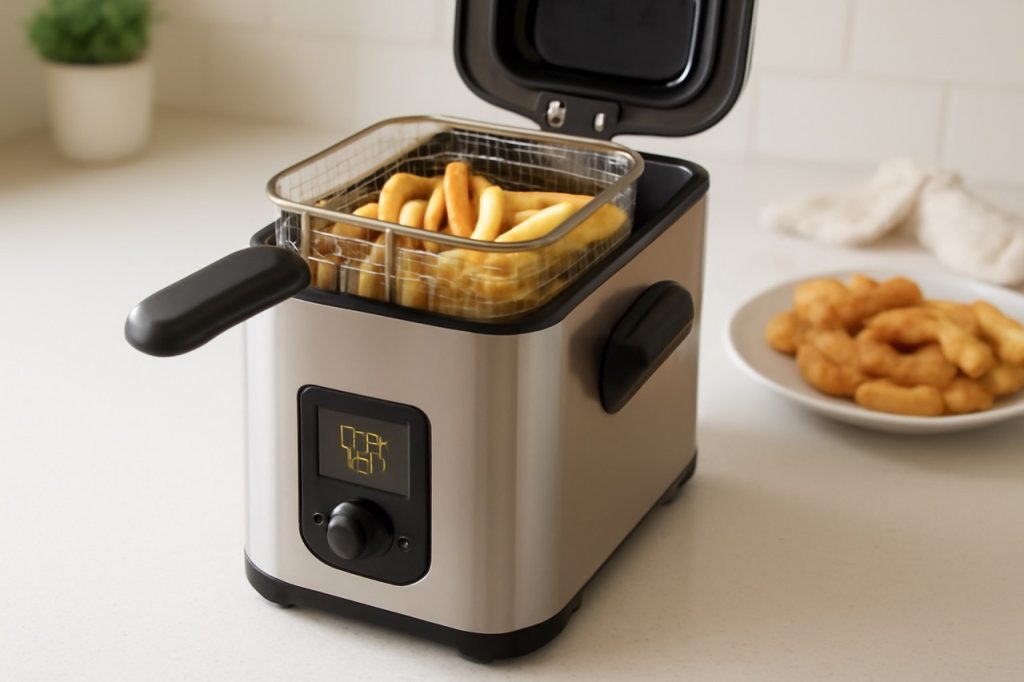 rasvakeitin ja ranskalaisia